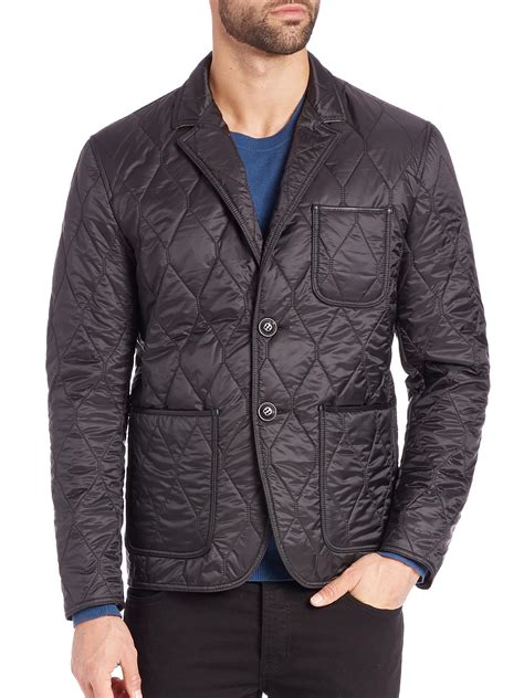 burberry black men's jacket|burberry quilted jackets for men.